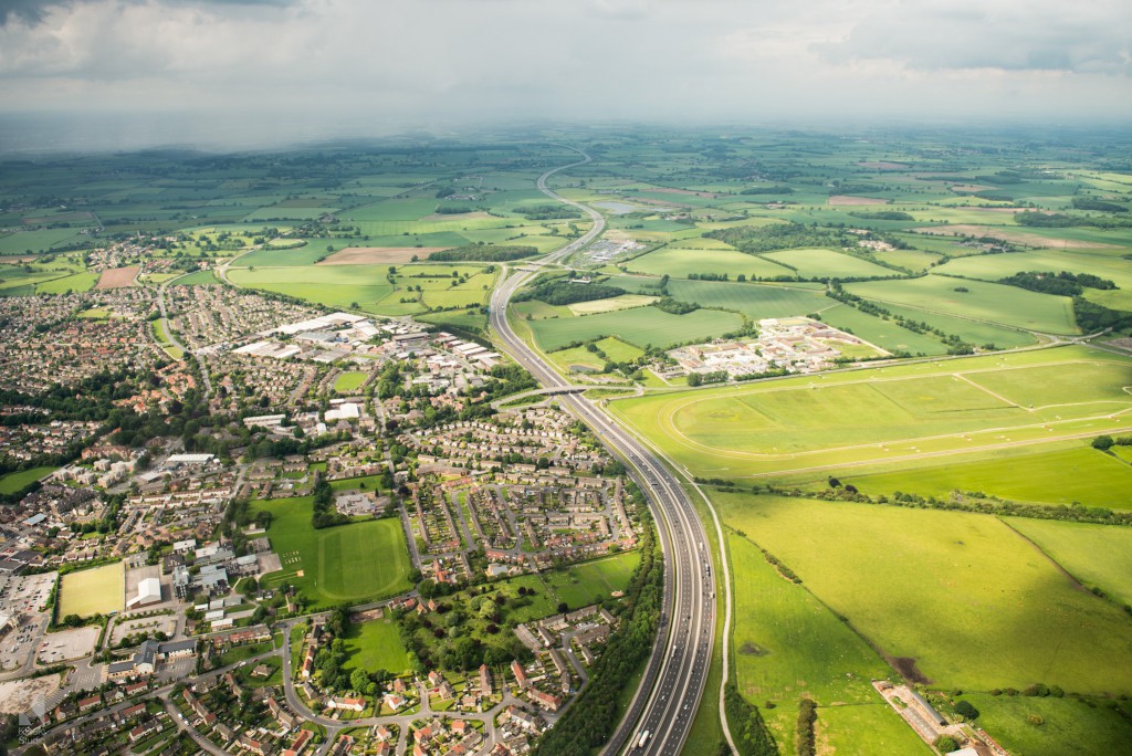 A1 Wetherby Racecourse aeriel photo