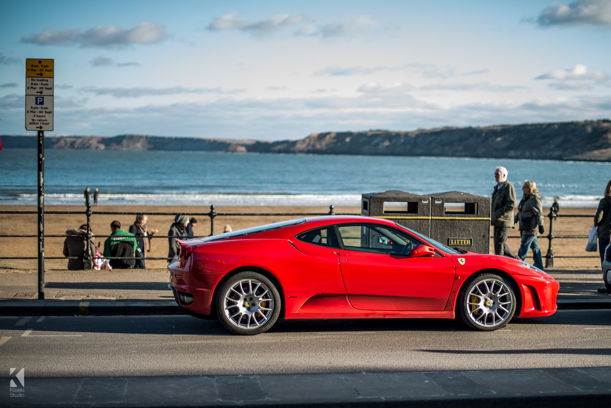 Ferrari F430 on Scarborough seafront
