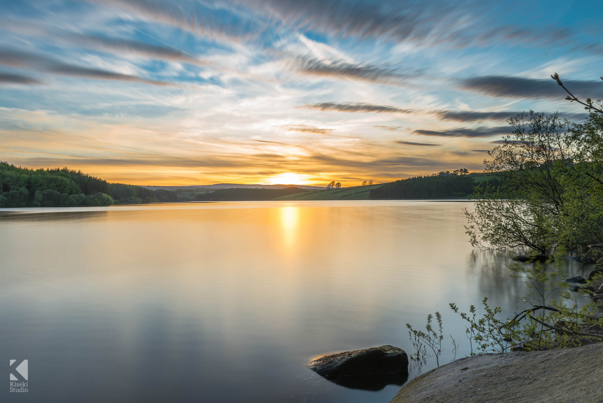 Thruscross Reservoir at Sunset near Harrogate