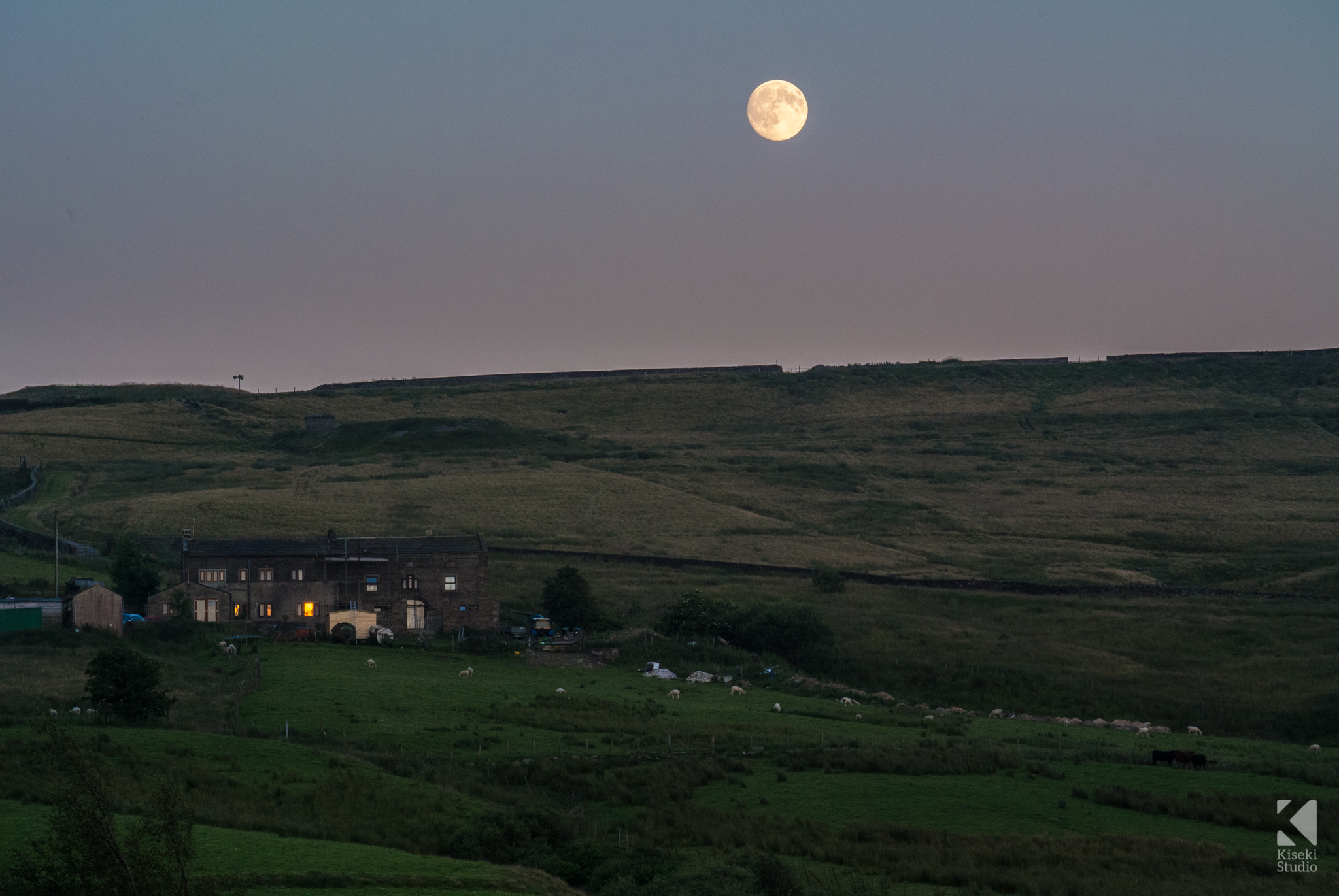 Moon at Oxenhope Night