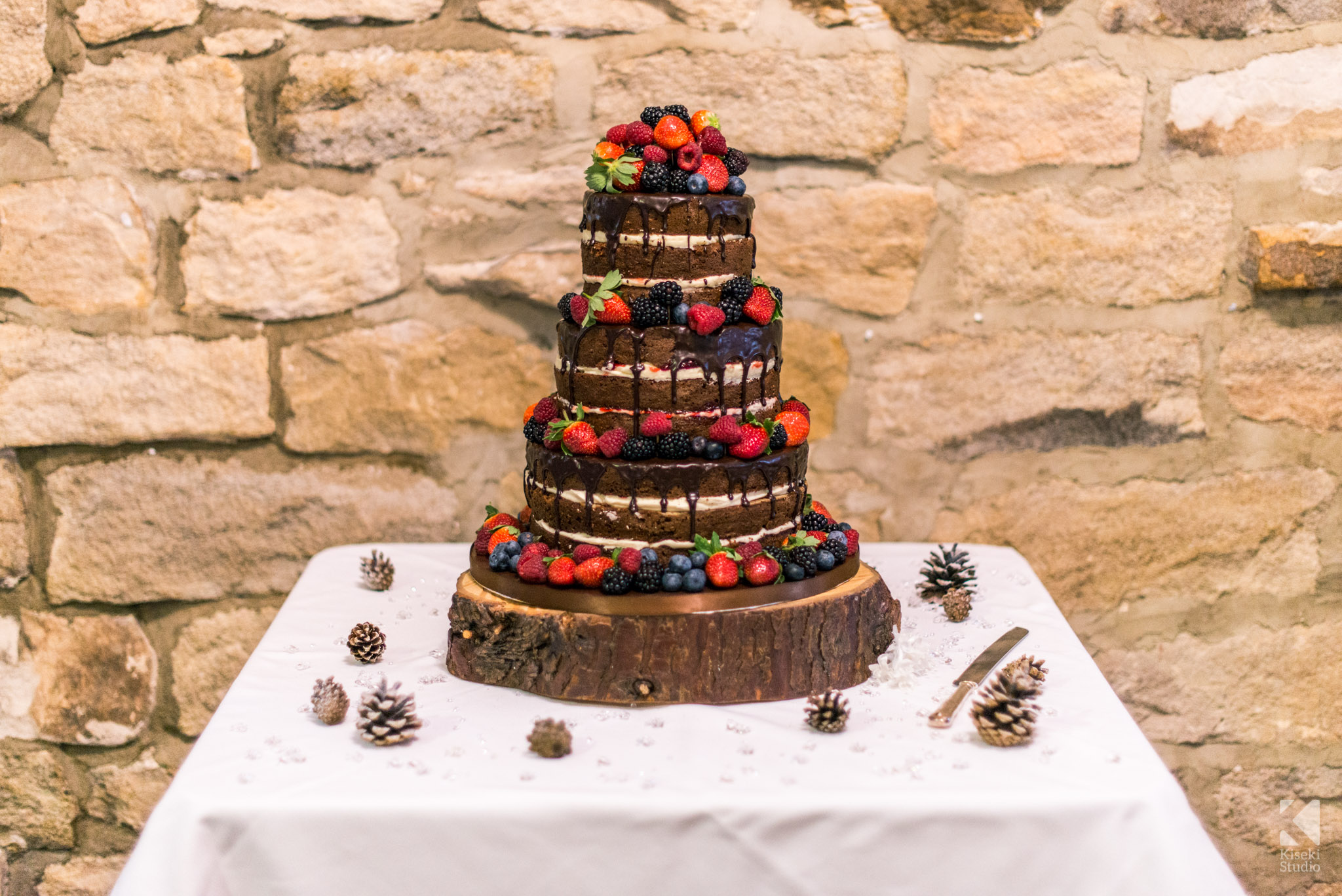 Wedding cake chocolate in The Old Barn