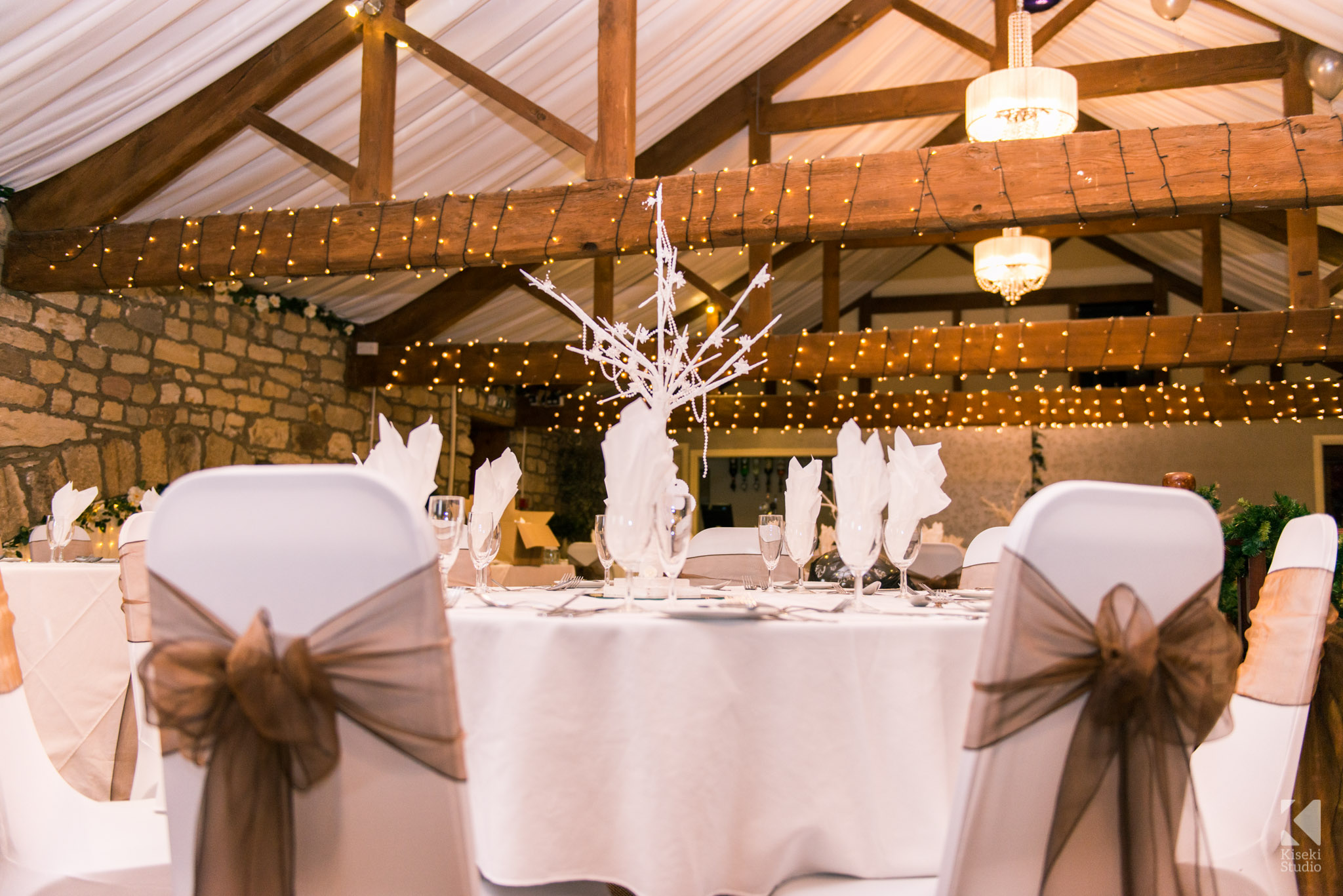 Wedding venue decorations at The Old Barn