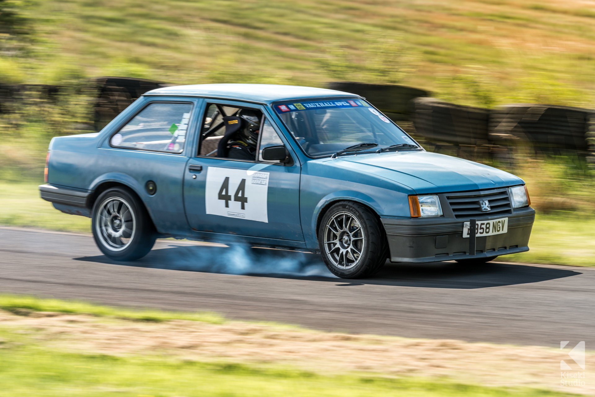 harewood-speed-hillclimb-vauxhall-nova-coupe-rare-racing-locked-up-wheels-smoke-tyres