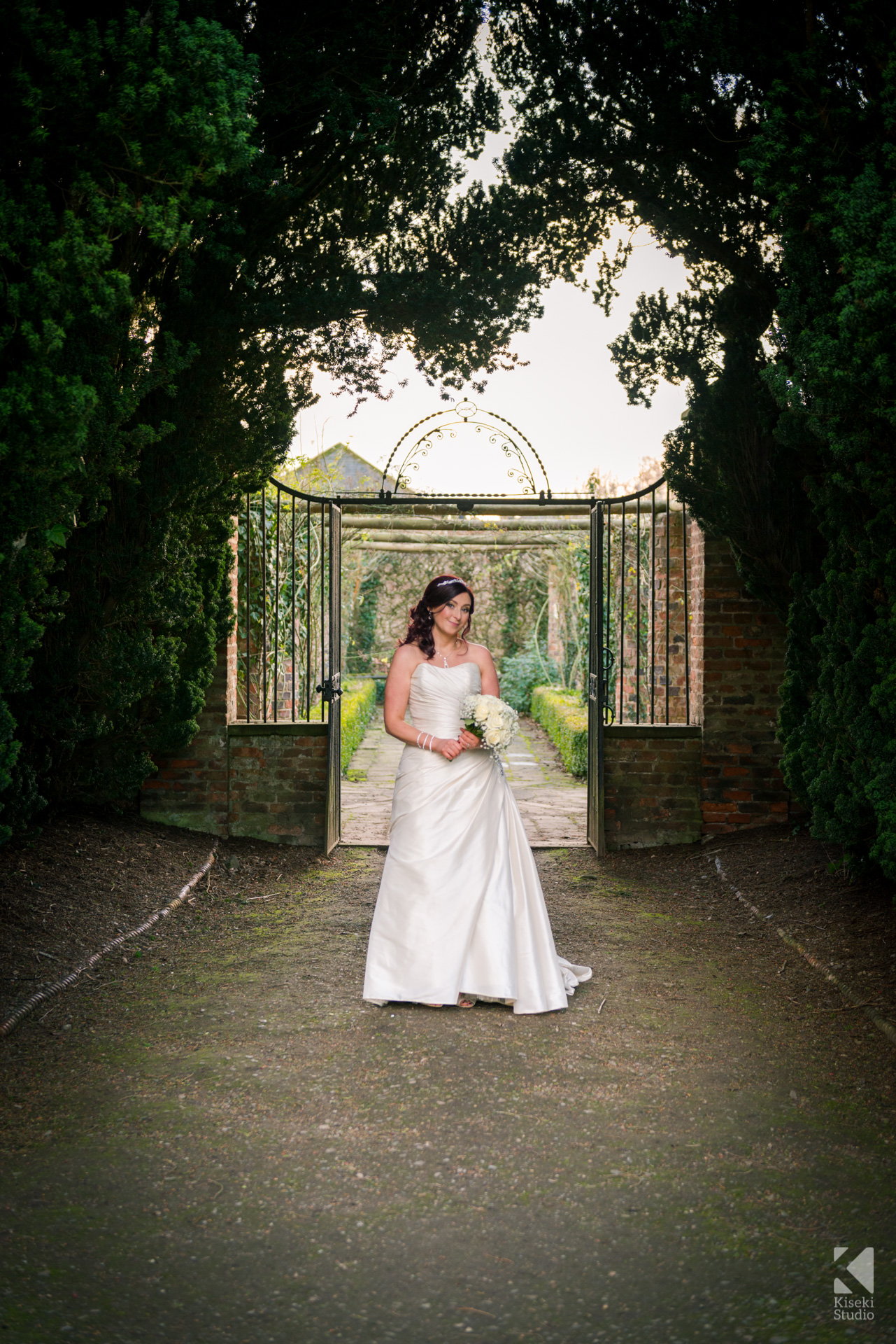 Ripley Castle Wedding - Beautiful Bride outside in the grounds