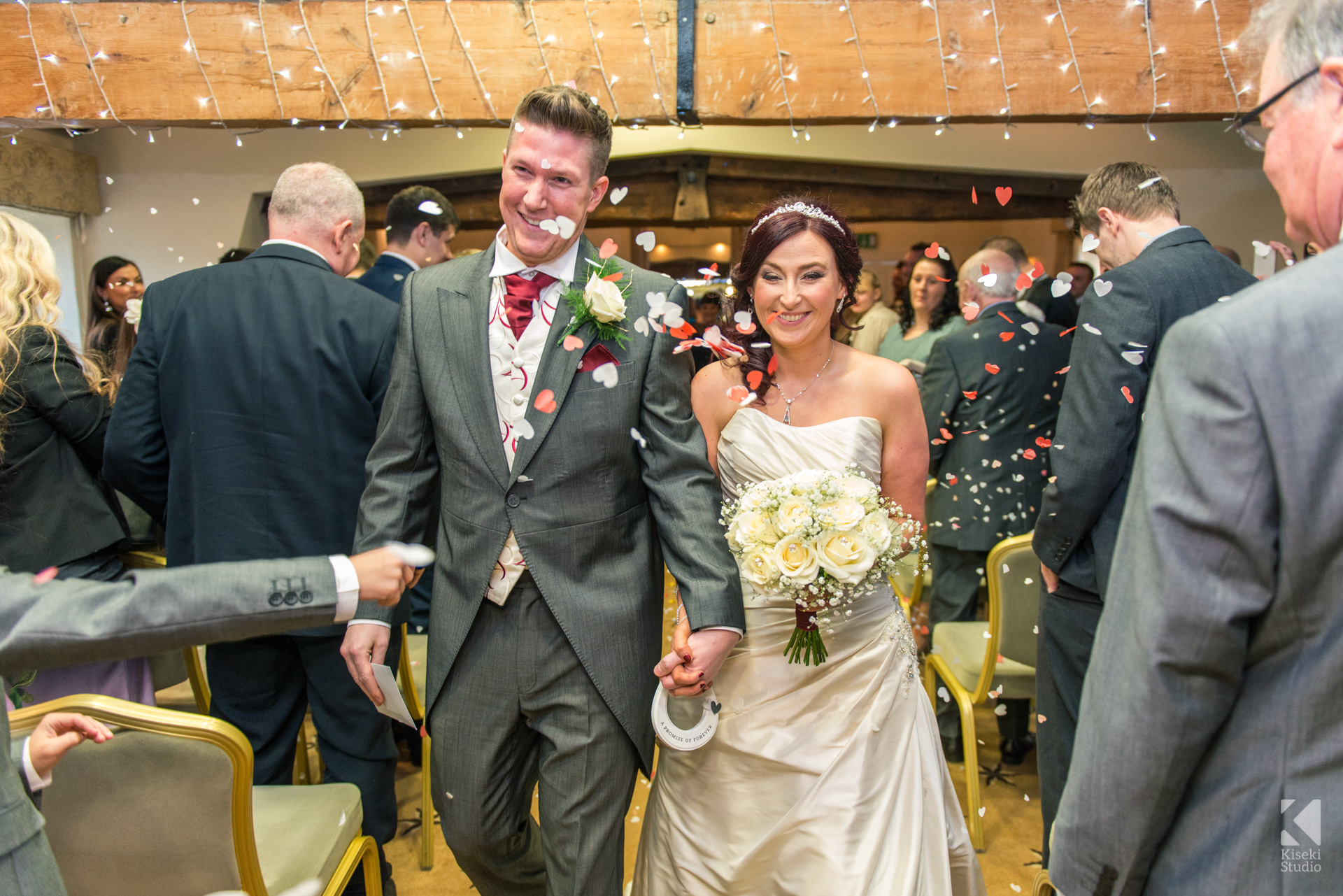 New Year's Eve wedding ceremony confetti Ripley Castle