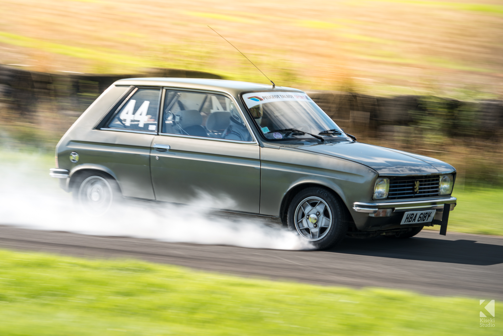 Peugeot 104 locking up the brakes at Harewood